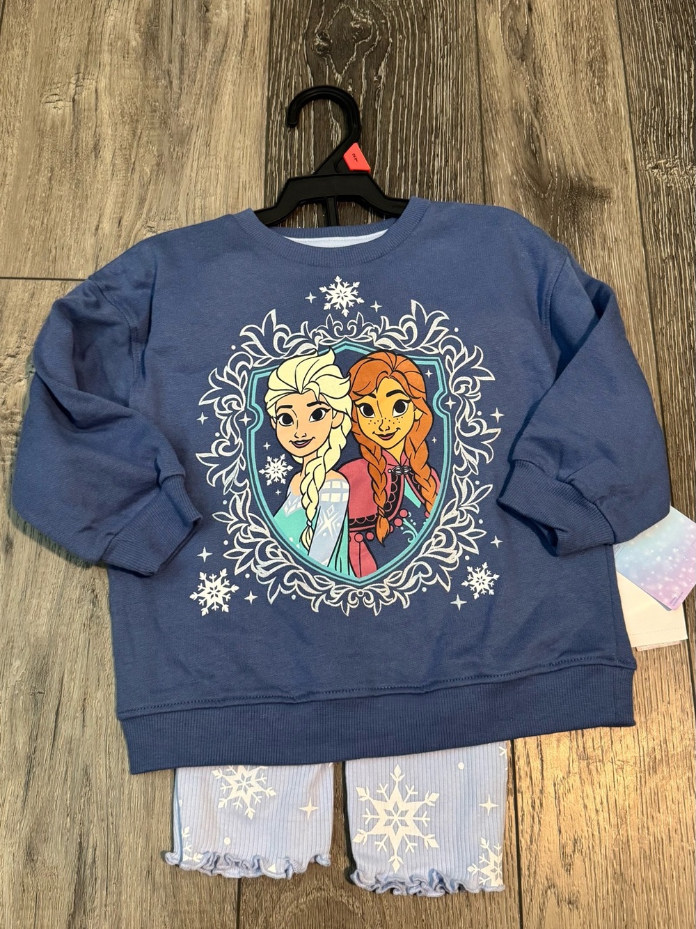 NWT Disney Girls Blue Frozen Elsa & Anna Matching Set